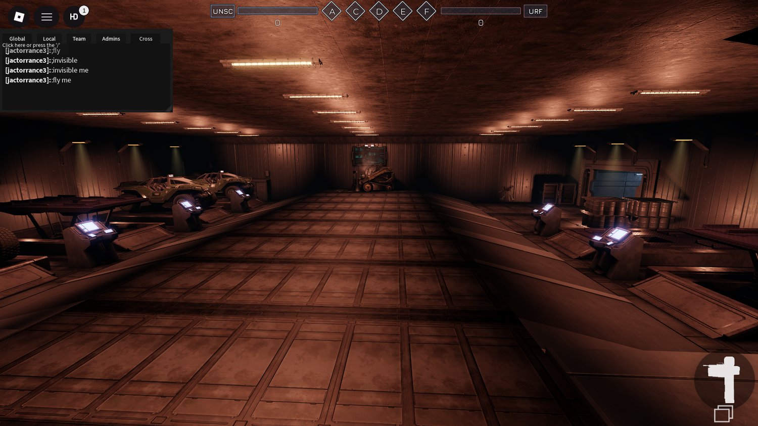 Exterior base structures with futuristic props