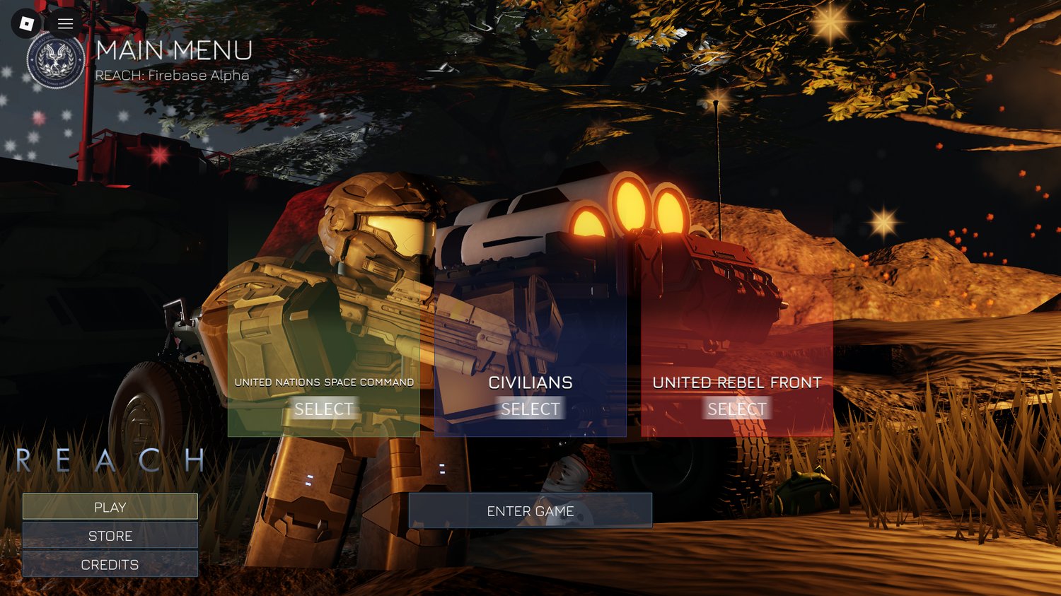 Wide-angle view of UNSC combat environment