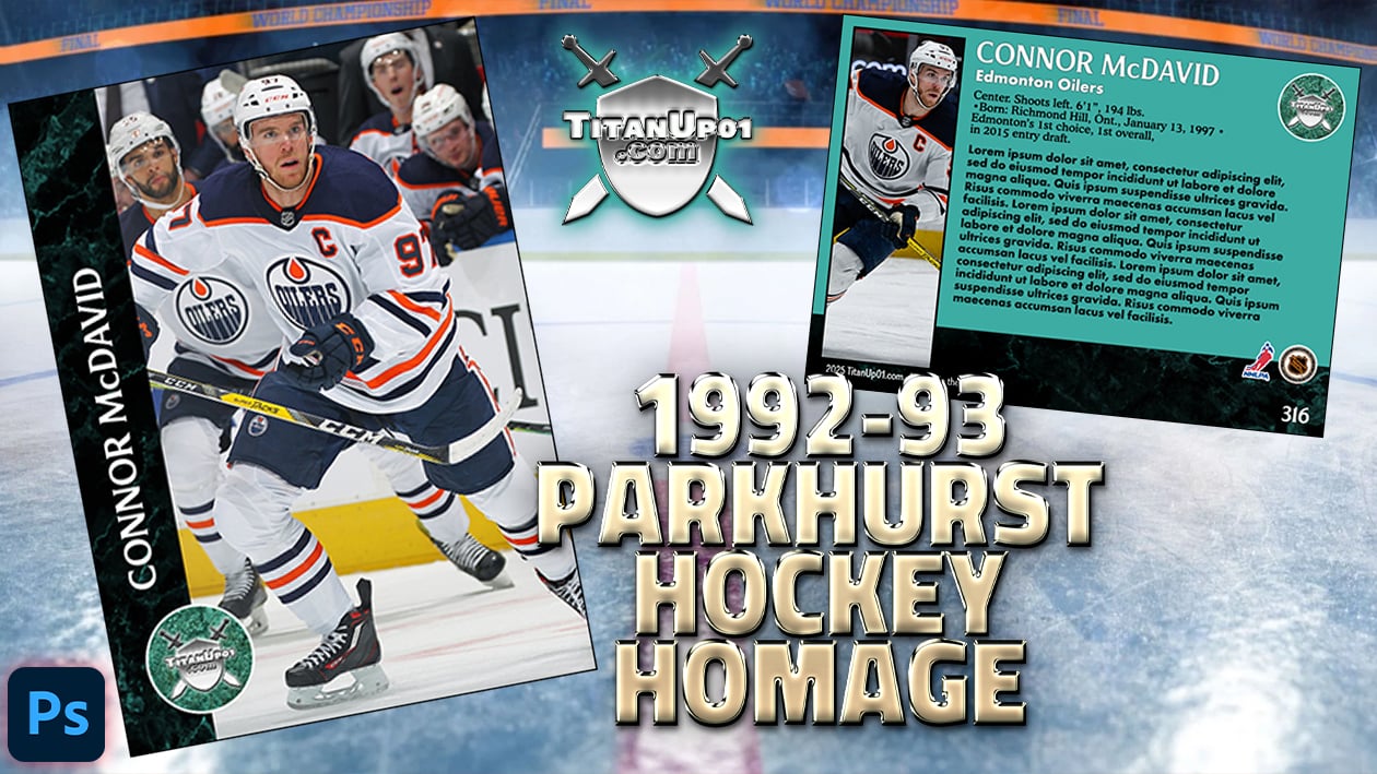 1992-93 Parkhurst Hockey Homage Photoshop PSD Templates