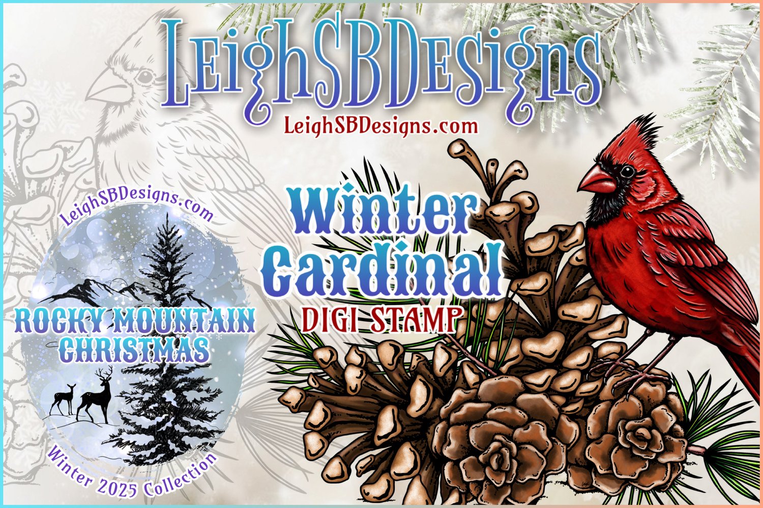 LeighSBDesigns Winter Cardinal
