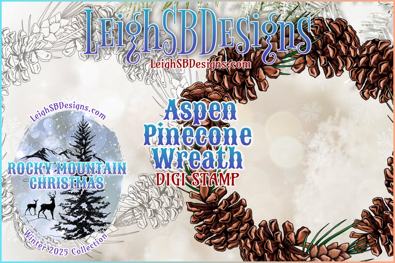 LeighSBDesigns Aspen Pinecone Wreath