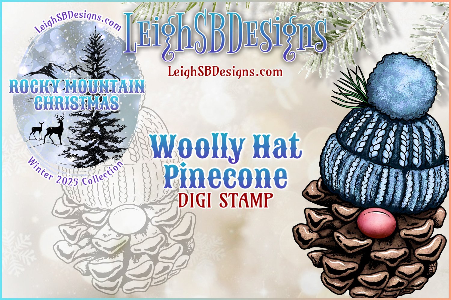 LeighSBDesigns Woolly Hat Pinecone