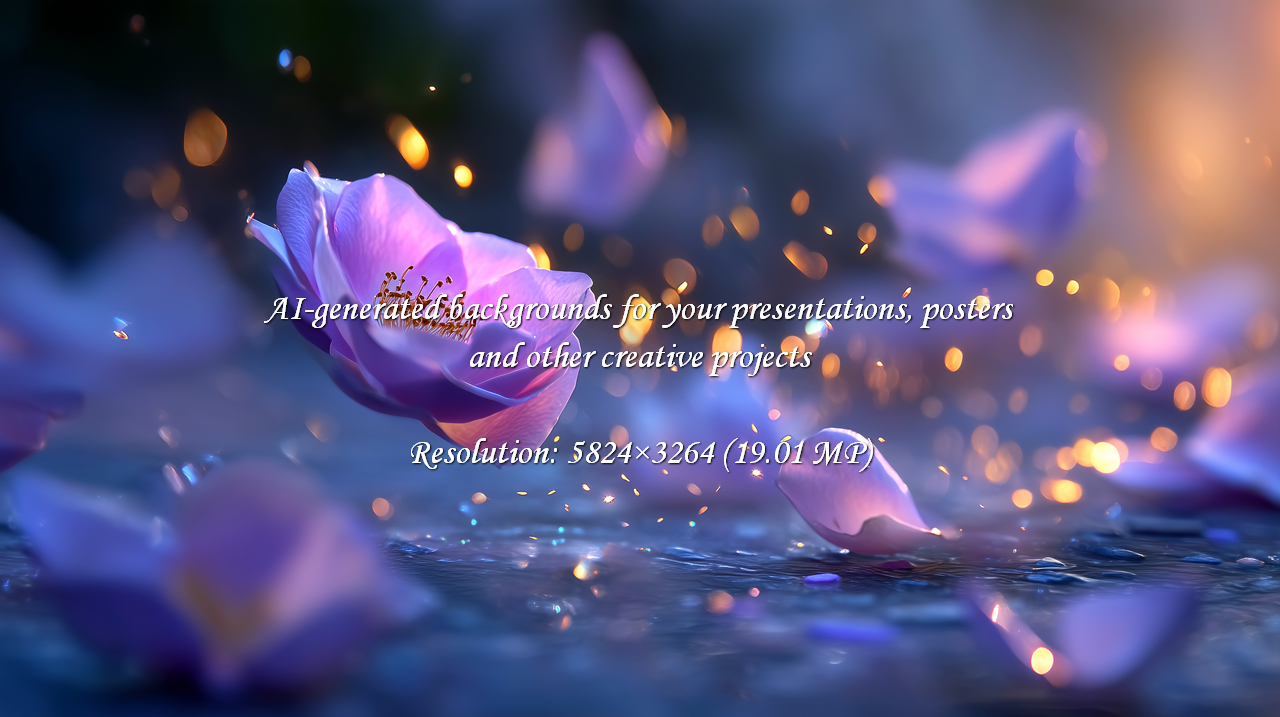 Ethereal purple blossoms bathed in magical light create a serene and dreamy atmosphere. Perfect for designs needing a touch of tranquility, romance, or natural beauty. Evokes calmness and peace.