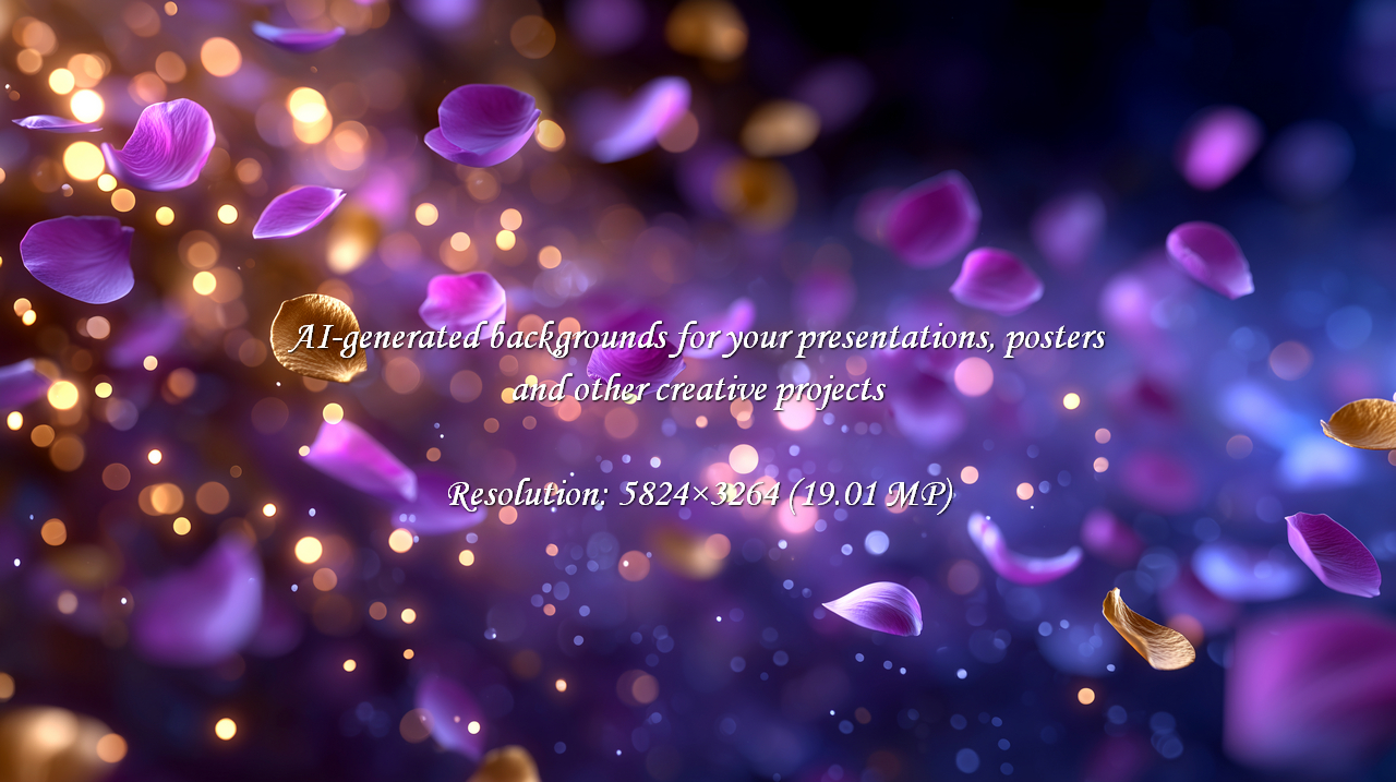 Enchanting petals gently float amidst sparkling bokeh lights, creating a dreamy and romantic backdrop. Perfect for adding a touch of elegance and magic to your designs or celebrations.