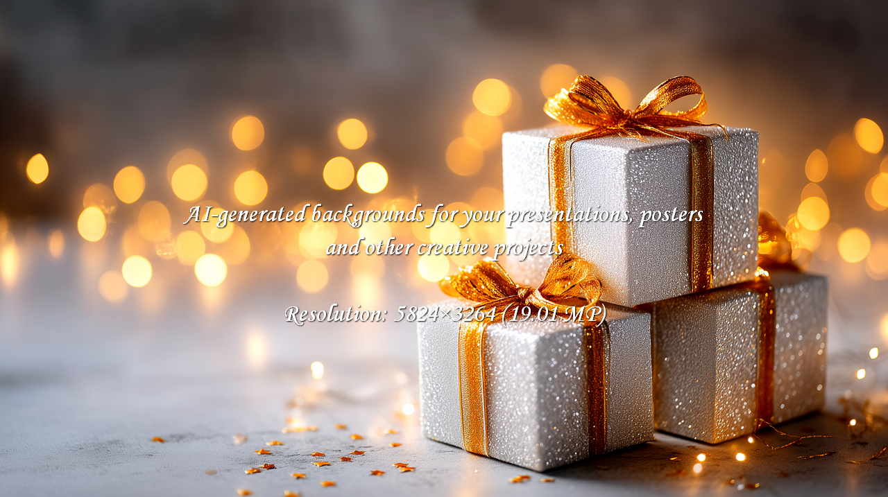 Celebrate special moments with these elegant gifts, adorned with shimmering gold ribbon. Perfect for holiday promotions or festive designs, they create a warm, joyful atmosphere.