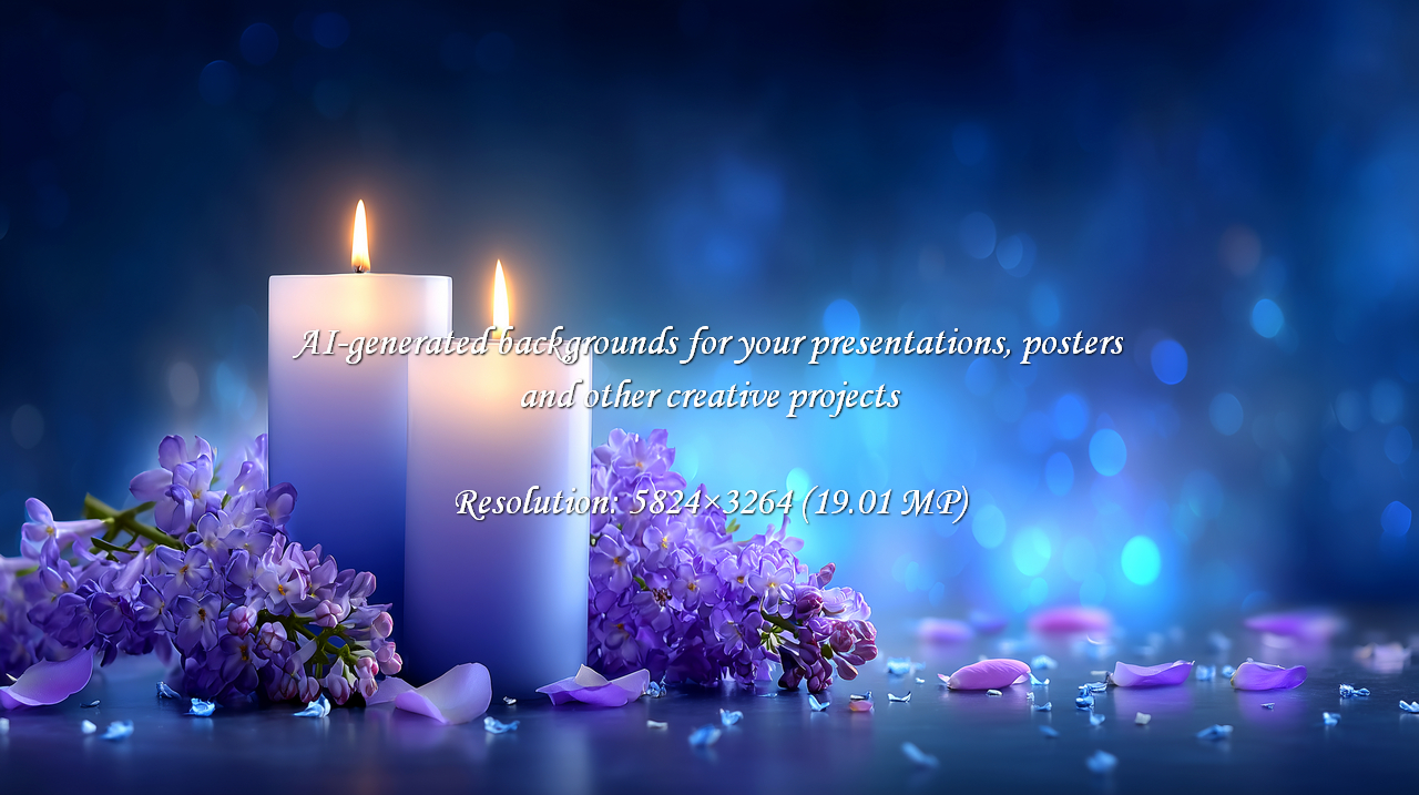Lilac blooms and soft candlelight create a romantic and peaceful ambiance. Perfect for heartfelt moments, serene backgrounds, and evoking feelings of calm and beauty.