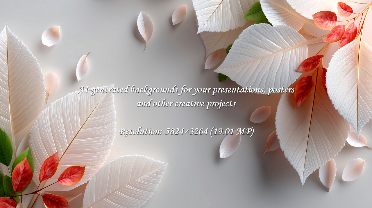 Stunning leaves in white and red create a sophisticated and elegant natural background. Perfect for adding a touch of beauty to any design or invitation. Clean, modern, and serene.