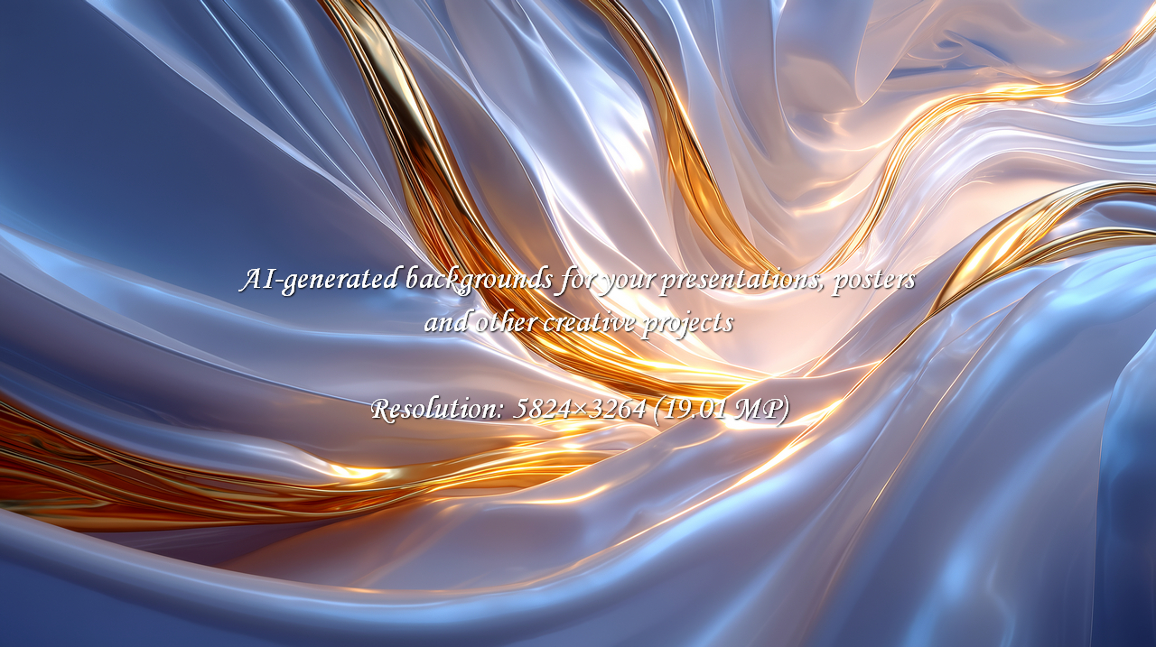 Capture the allure of a dynamic and luxurious background featuring stunning golden waves flowing elegantly over a shimmering blue surface. Perfect for adding a touch of modern elegance to any design project.