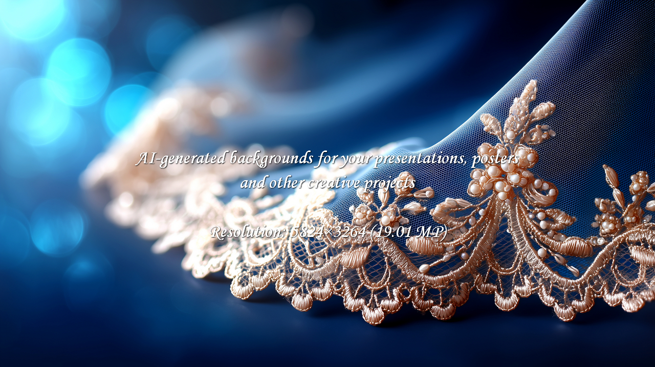 Capture the delicate beauty of gold lace with pearl accents against a dreamy blue backdrop. Perfect for wedding designs, fashion projects, and creating a sense of luxury and elegance.