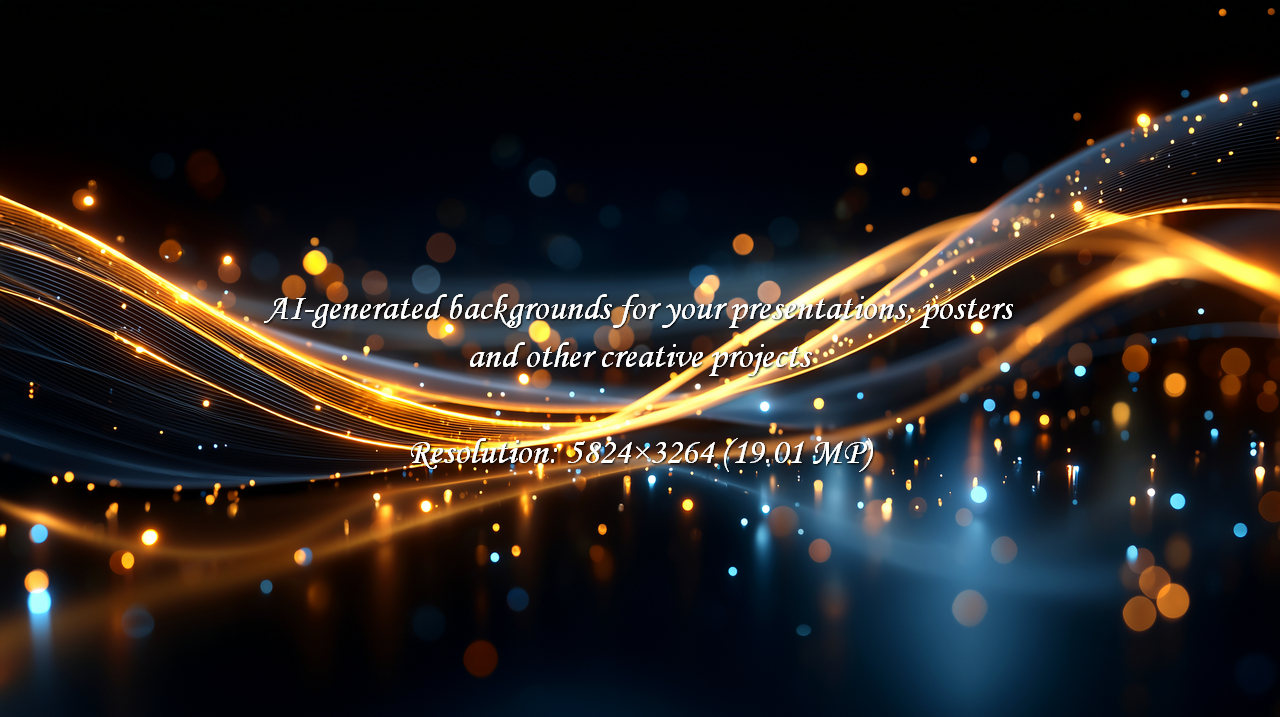 Add a touch of modern elegance with these stunning golden light trails dancing across a dark backdrop. Conveying innovation and energy, this design is perfect for creative projects.