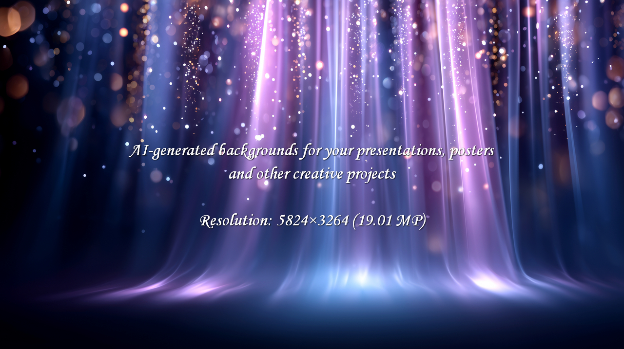 Capture the magical essence with this captivating backdrop! Soft purple and blue light beams create an enchanting effect, perfect for adding a touch of fantasy and elegance to any design.