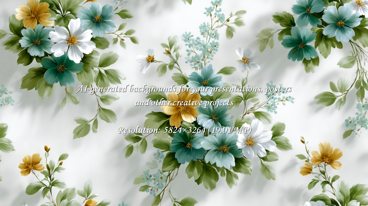 Sophisticated floral pattern with a calming, romantic mood. Use this design to add a touch of nature's beauty to your creative projects. Perfect for backgrounds, invitations, and more.