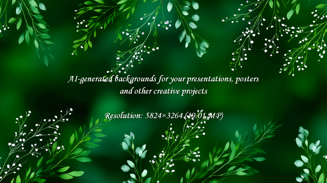 Elegant botanical frame with vibrant green leaves and delicate white flowers. Perfect for wedding invitations and springtime celebrations. Fresh, natural, and artistically decorative.