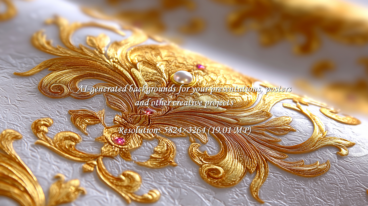 Capture timeless elegance with this gold floral design featuring pearl accents. Perfect for luxury branding, upscale events, and designs that demand sophistication and a vintage-inspired aesthetic.