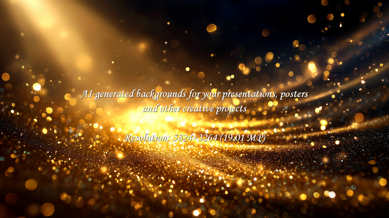 Golden light creates a magical, festive atmosphere with elegant bokeh patterns. Perfect for holiday designs and luxurious celebrations, adding a touch of glamour and sparkle to any project.