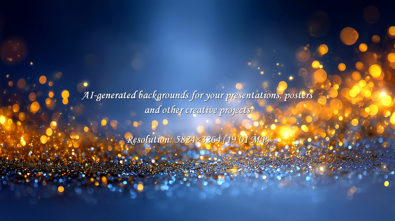 Add a touch of magic with this stunning golden bokeh and blue glitter background. Perfect for festive celebrations, elegant designs, and creating dreamy, ethereal atmospheres. Use to elevate your project.