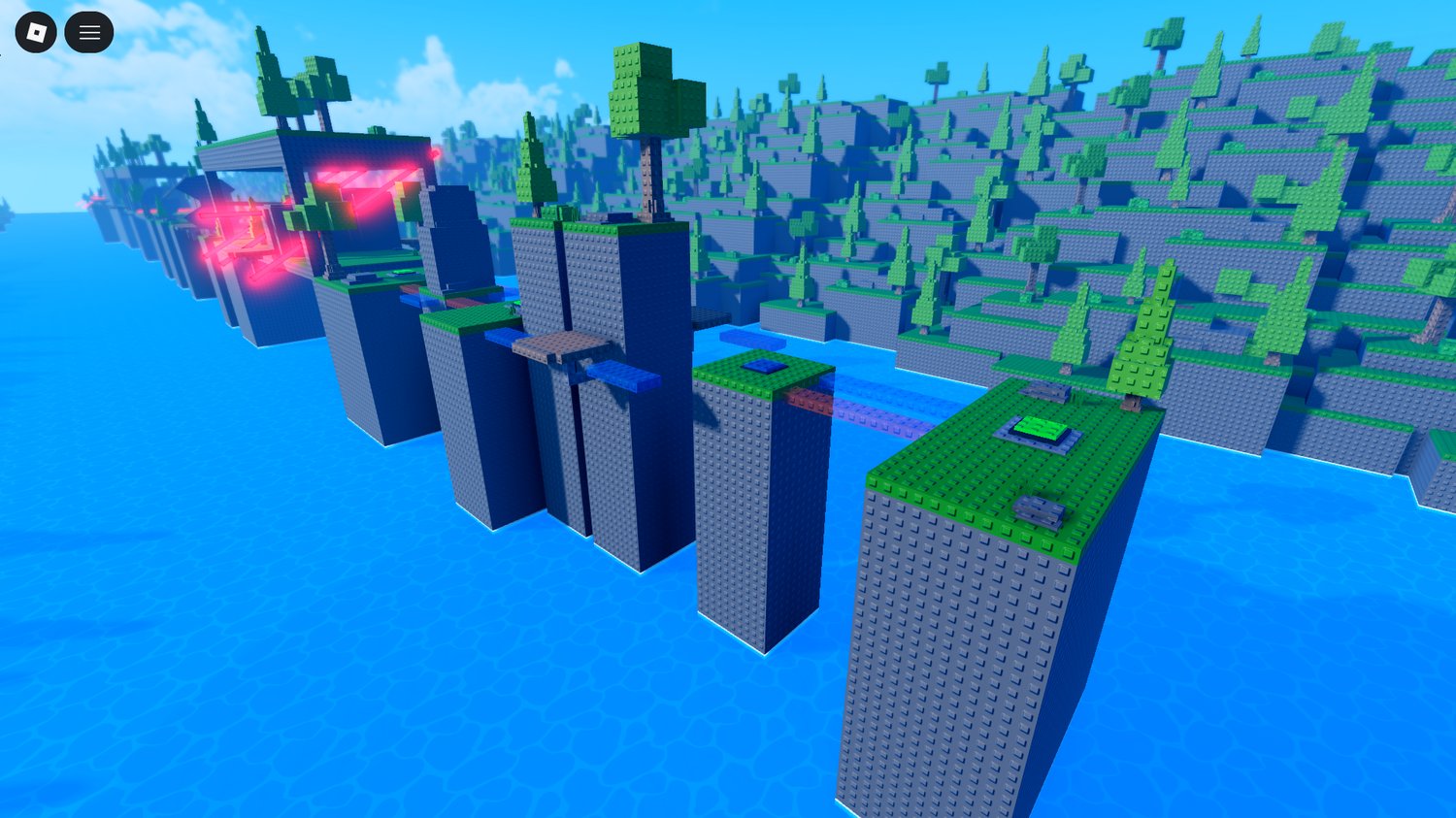 Finish line area of the dual obby