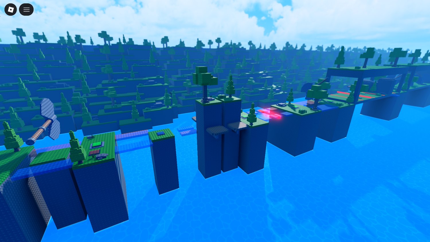 Side-by-side obstacle layout for races
