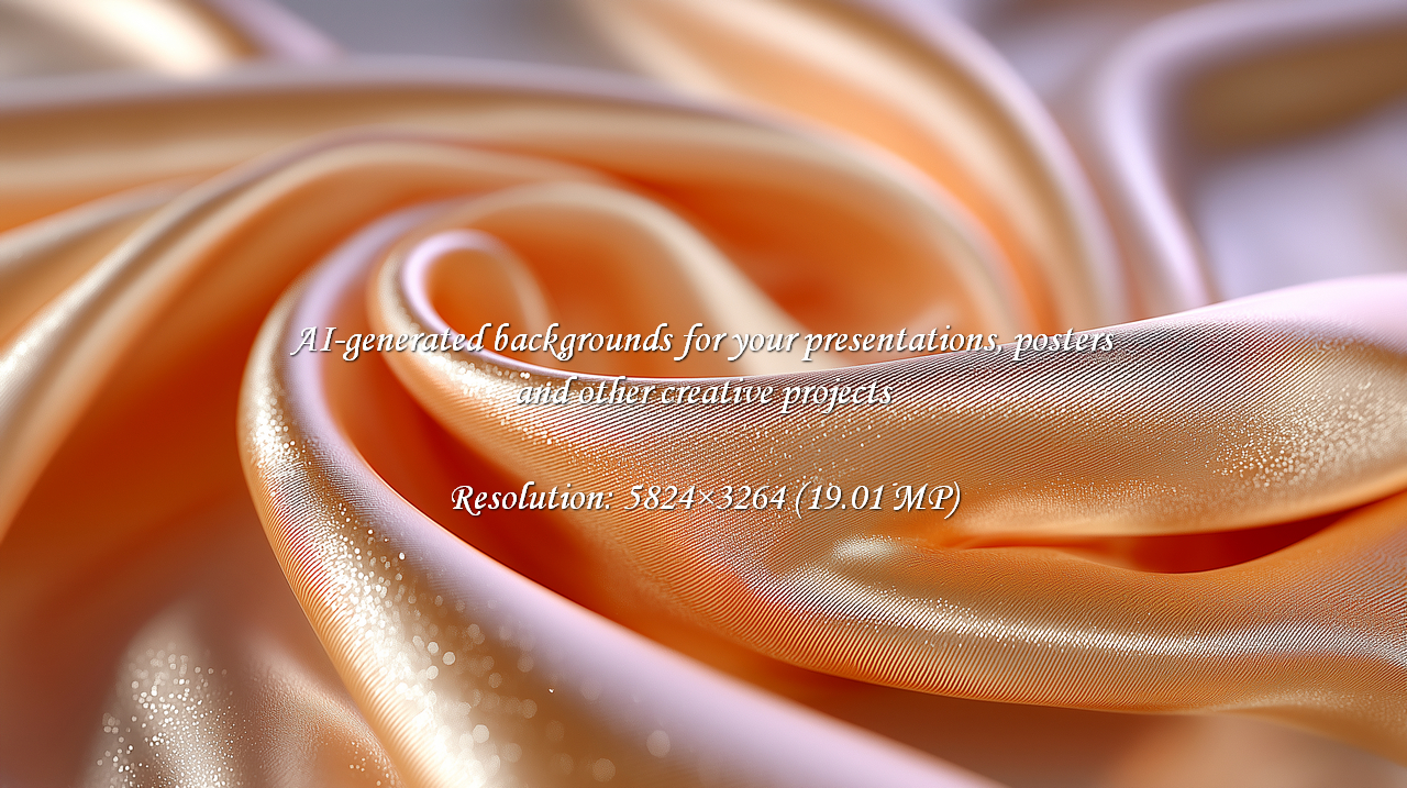 Capture the elegance of flowing peach silk. Perfect for adding a touch of luxury to backgrounds, fashion designs, and more. Its smooth texture and delicate sheen create a visually stunning effect.