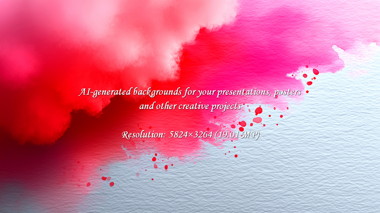 Vibrant red and pink watercolor texture creates a dramatic artistic effect. Ideal for backgrounds, designs, and adding a touch of color. Modern, creative, and eye-catching.