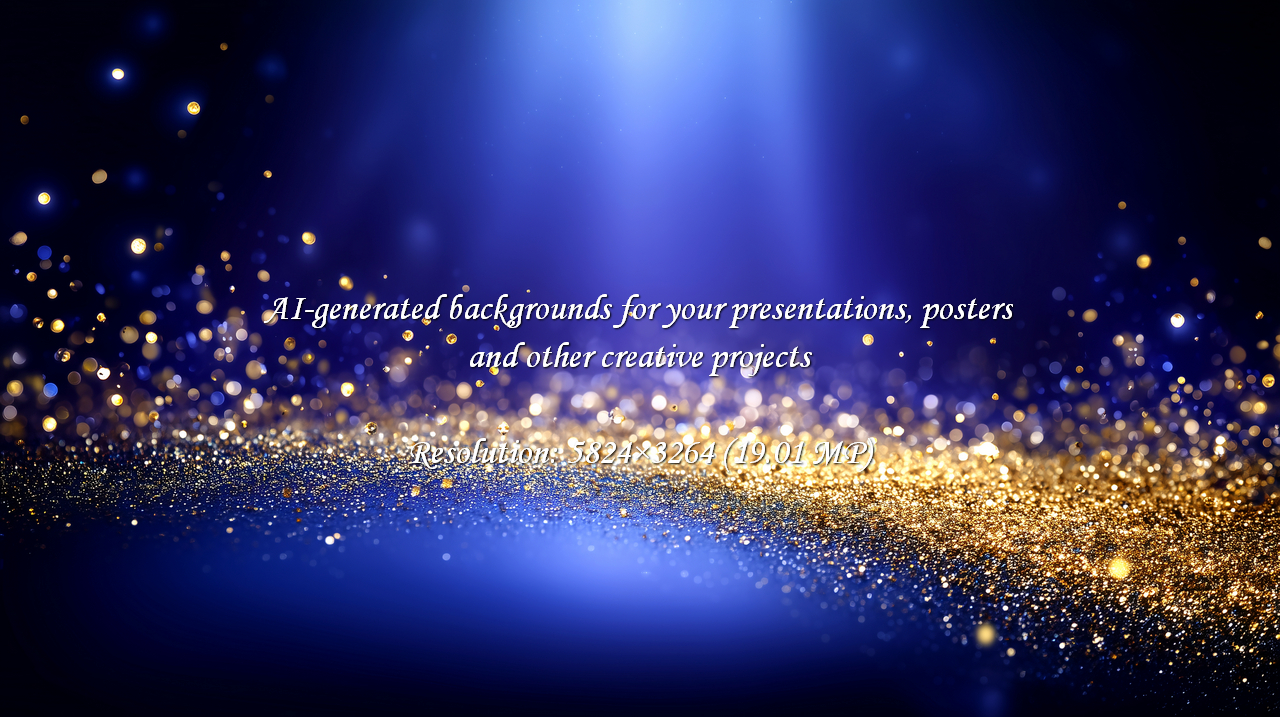 A mesmerizing golden glitter against a deep blue backdrop evokes luxury and celebration. Perfect for adding sophisticated sparkle to invitations, branding, or festive designs. Create magic now!