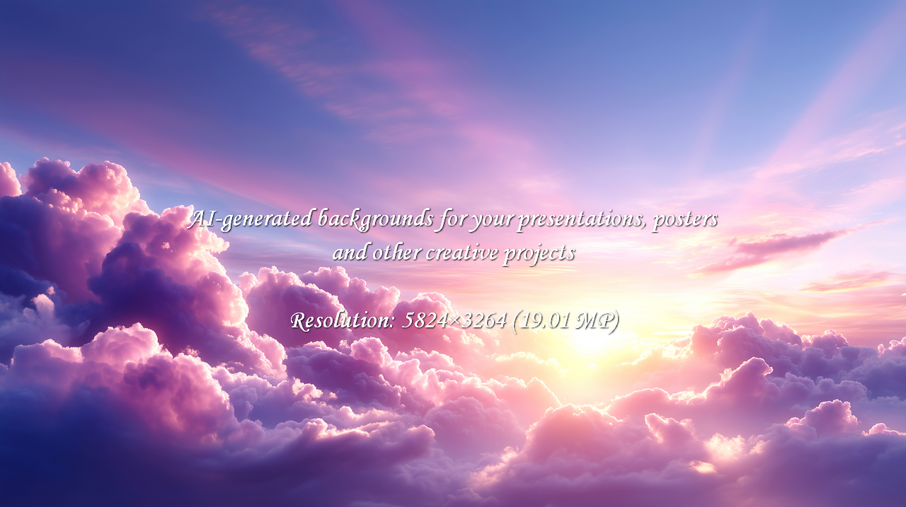 A stunning vista of fluffy clouds bathed in the ethereal glow of sunrise. Perfect for conveying peace, inspiration, and heavenly beauty in your designs. Evokes a sense of calm and wonder.