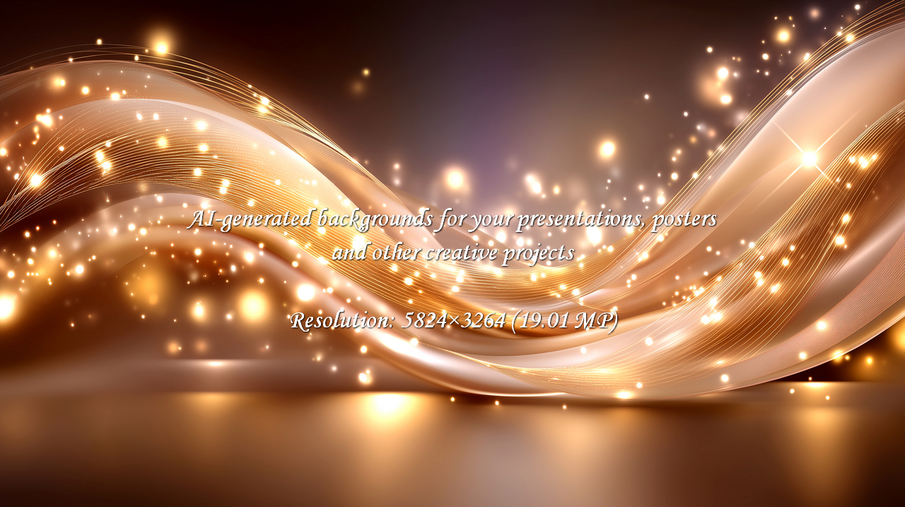 Golden waves adorned with sparkling lights evoke luxury and magic. Ideal for festive celebrations, adding elegance to designs, or creating a glamorous atmosphere. The warm, rich tones create a sophisticated ambiance.