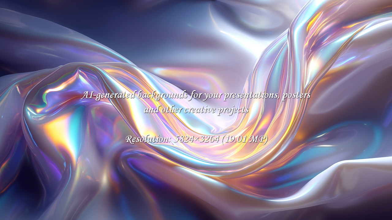 Capture the light with this iridescent flowing texture. Perfect for adding a modern and elegant touch to your designs. Use as a background, texture, or element to elevate your creative projects.