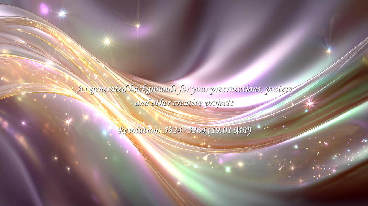 Evoke a sense of shimmering elegance with this dreamy abstract background. Its dynamic flow and vibrant colors create a magical, artistic experience, perfect for adding a touch of luxury to any design.