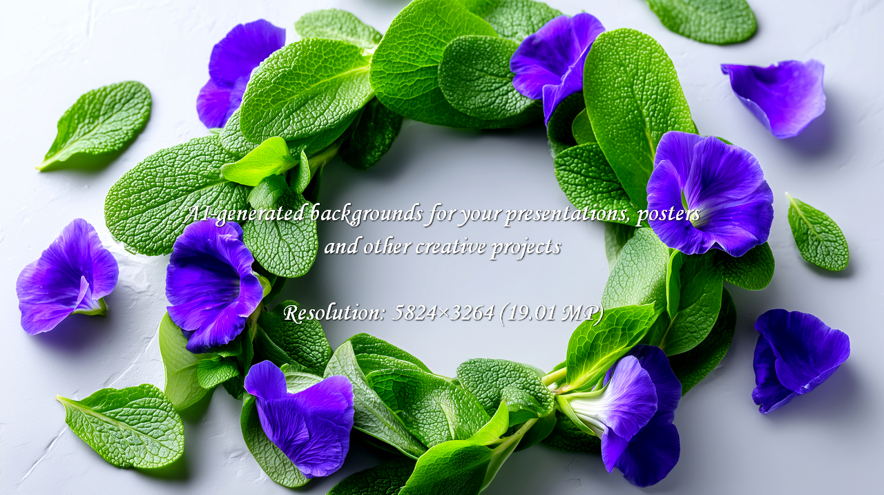 A beautiful wreath of vibrant purple flowers and lush green leaves offers a fresh and natural frame. Ideal for adding a touch of spring elegance to your designs and botanical themes.