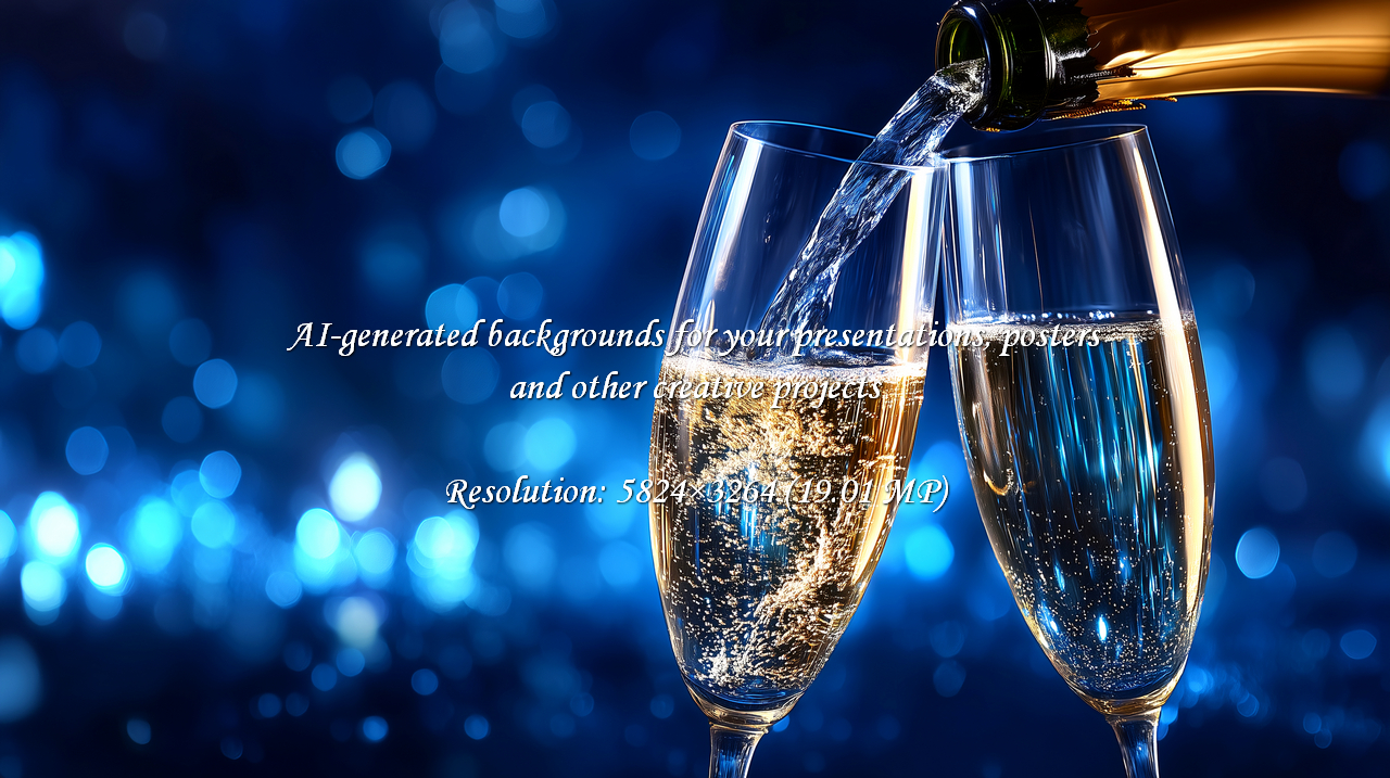 Celebrate special moments with this elegant image of champagne being poured into glasses against a shimmering blue backdrop. Perfect for festive occasions and luxurious promotions.