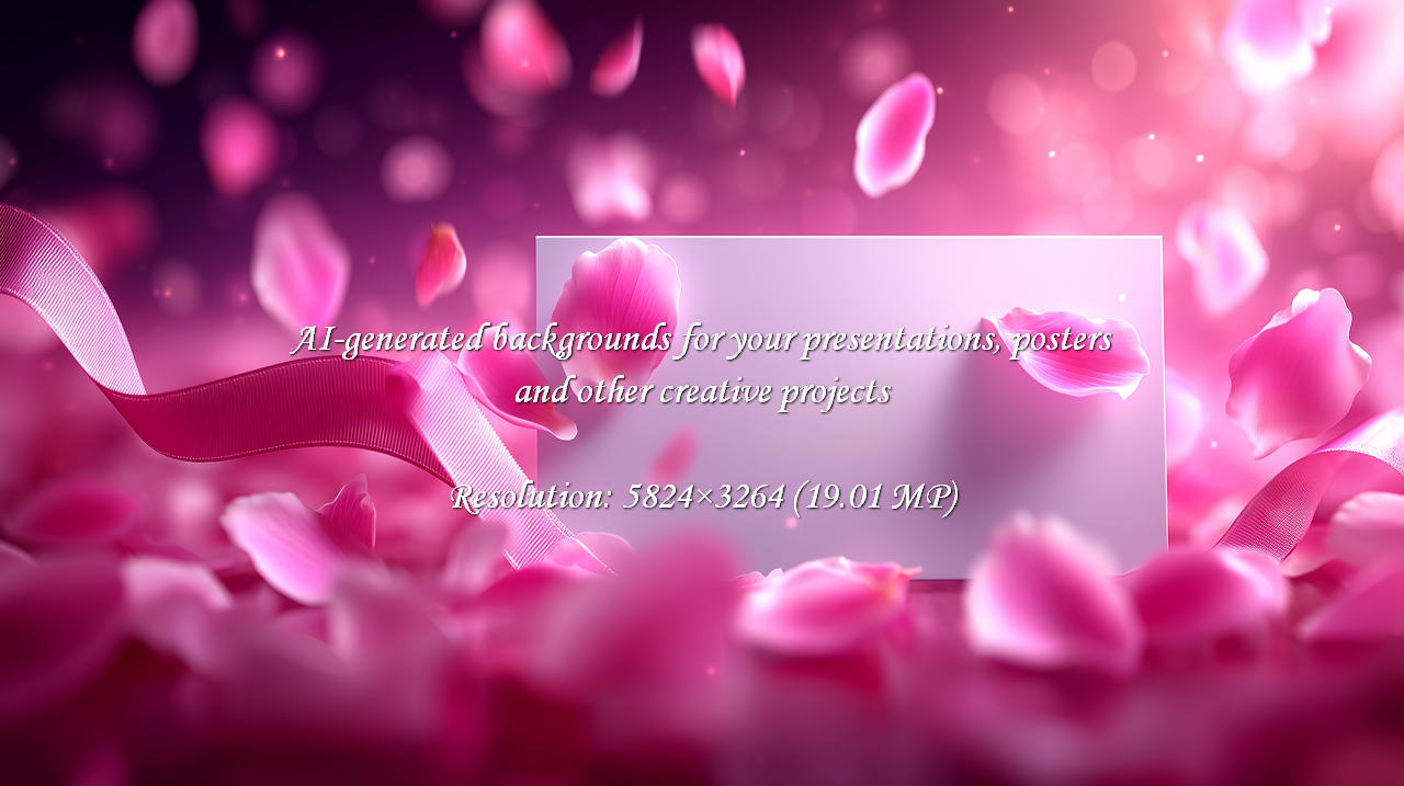 Express love with this romantic scene. Delicate pink rose petals and a soft ribbon surround a blank card, perfect for heartfelt messages, wedding invites, or Valentine's Day wishes.