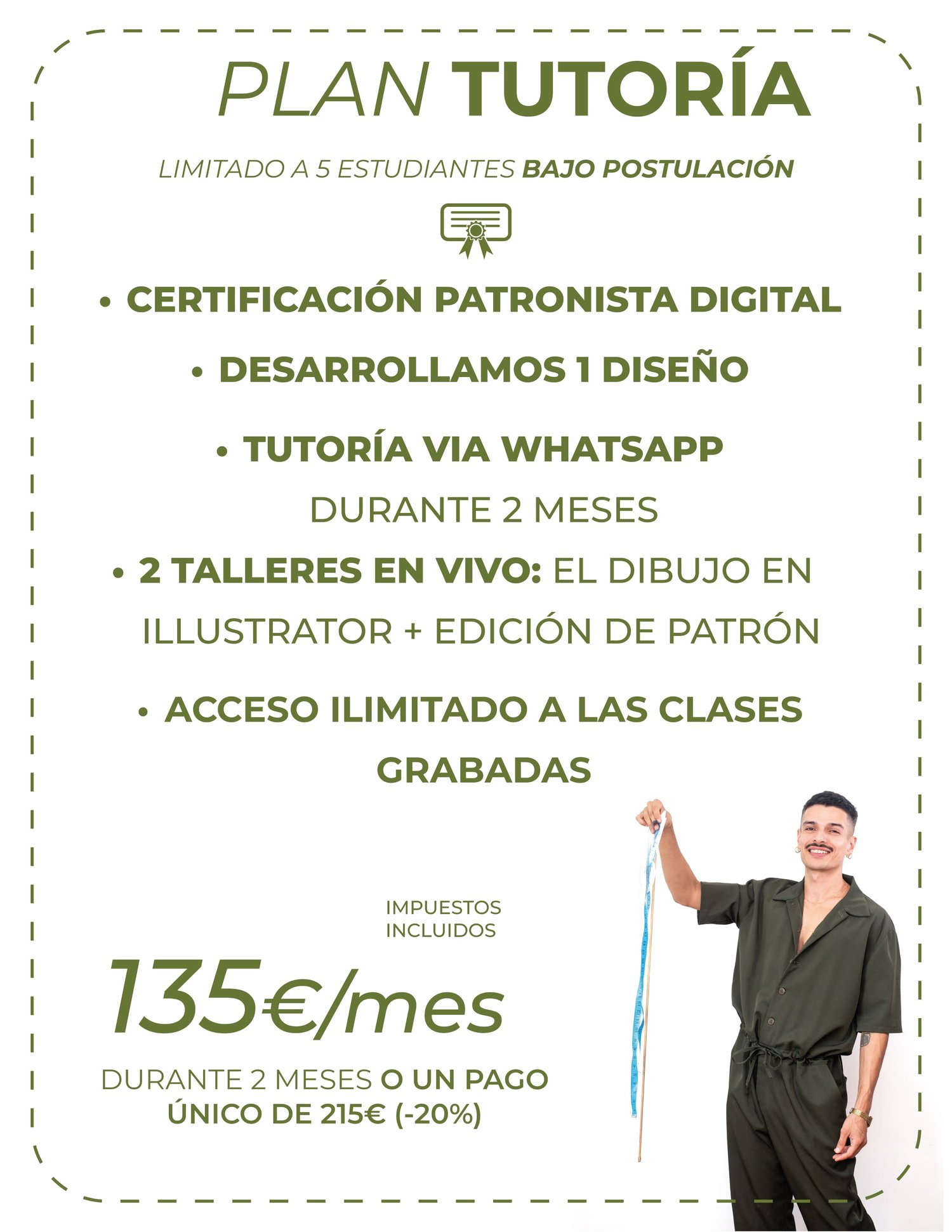 tutoría, patronaje, digital, curso, taller, dibujo técnico