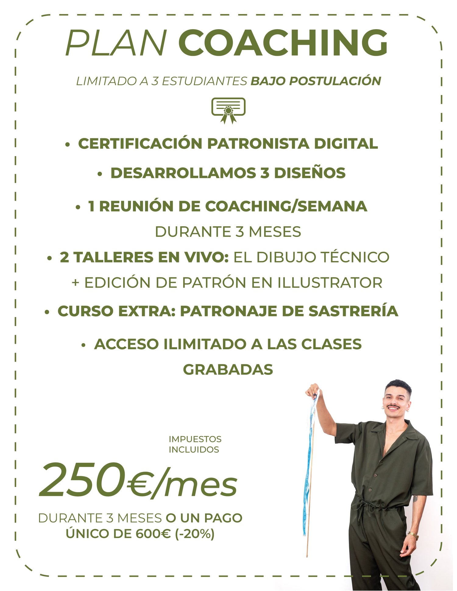 plan, clase, patronaje, digital, coaching