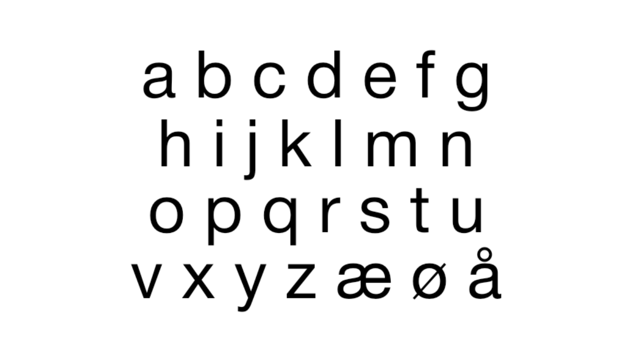 Danish alphabet