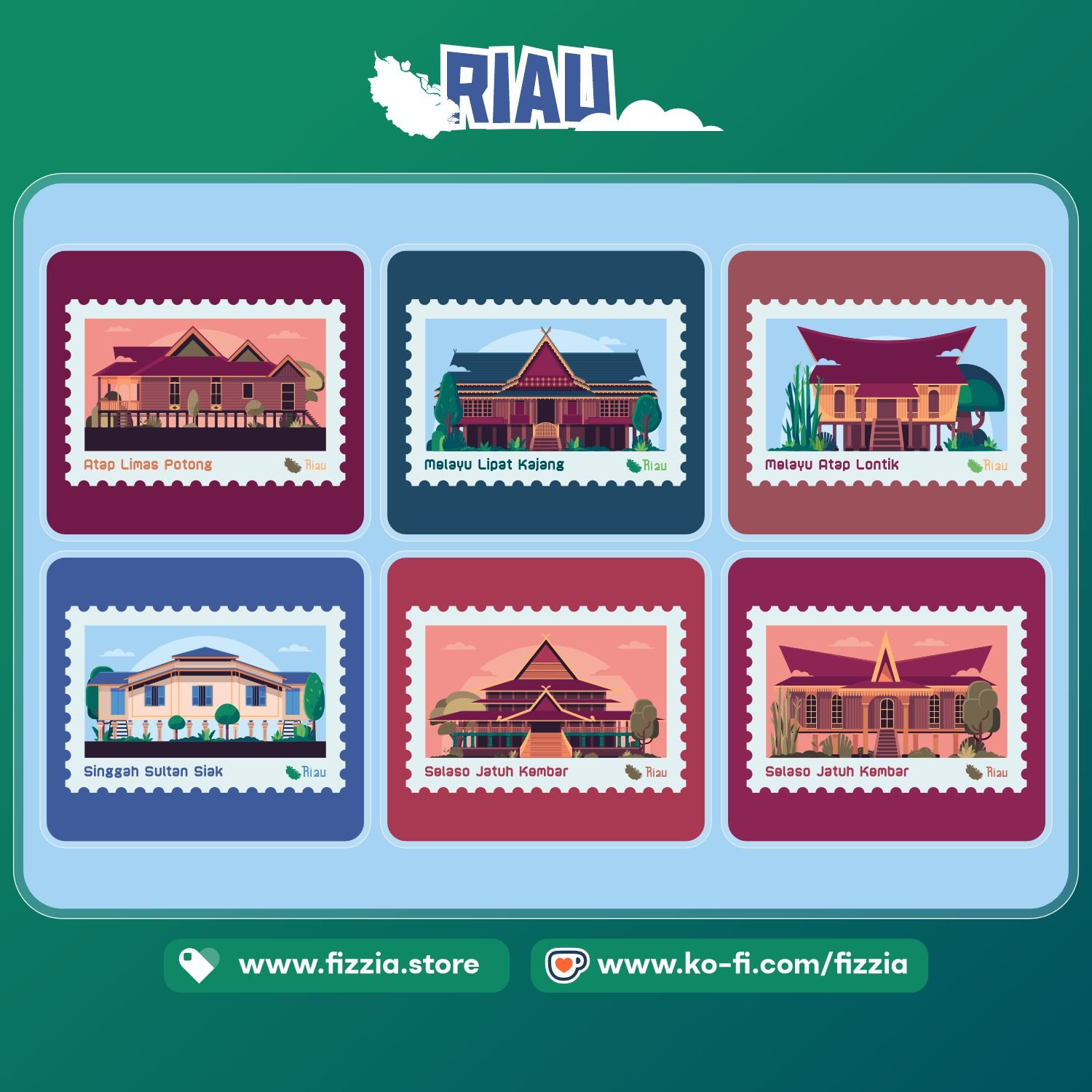 Traditional Indonesian house silhouette vector - fizzia.store