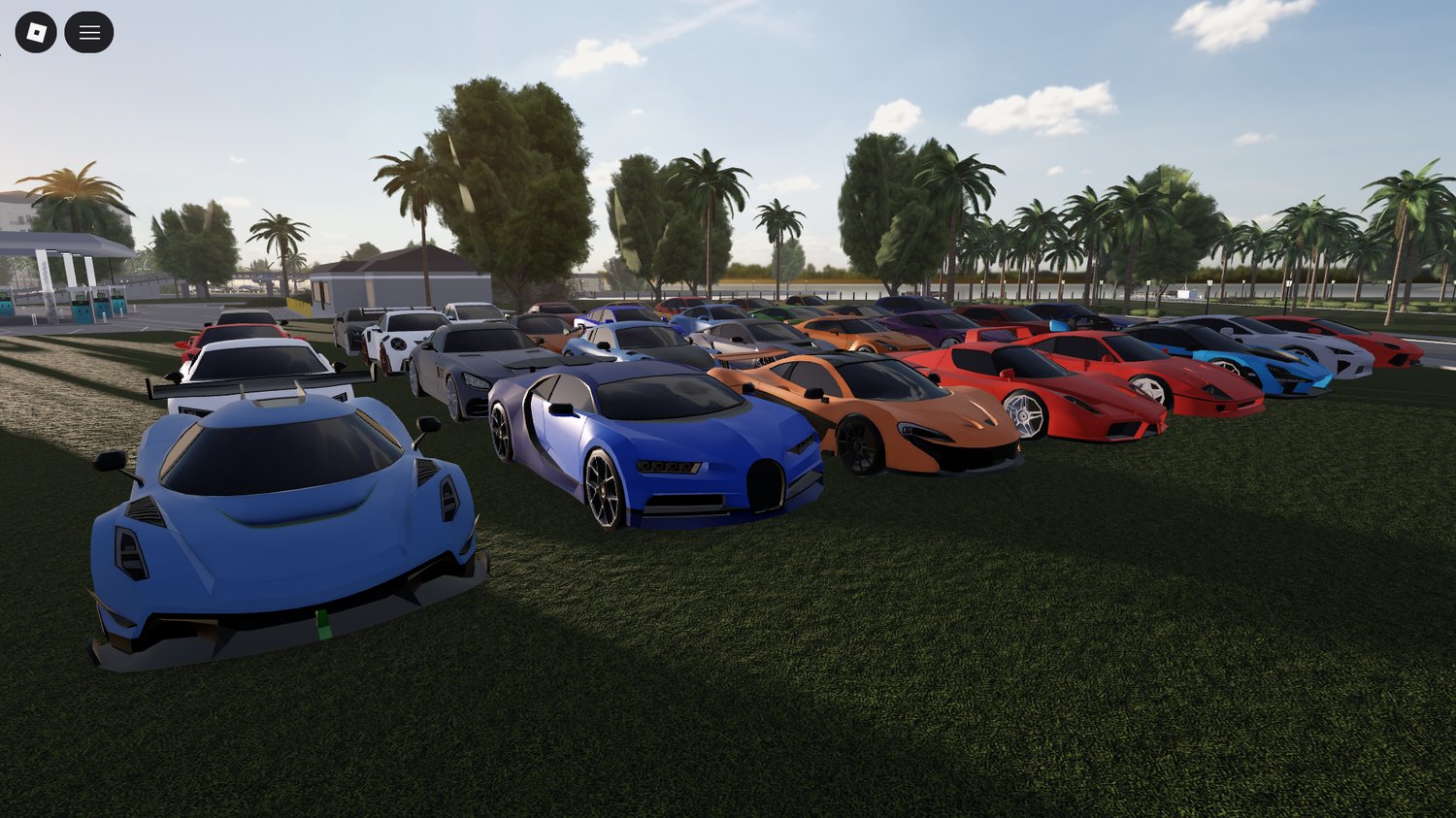Modern decorative car lineup for world-building