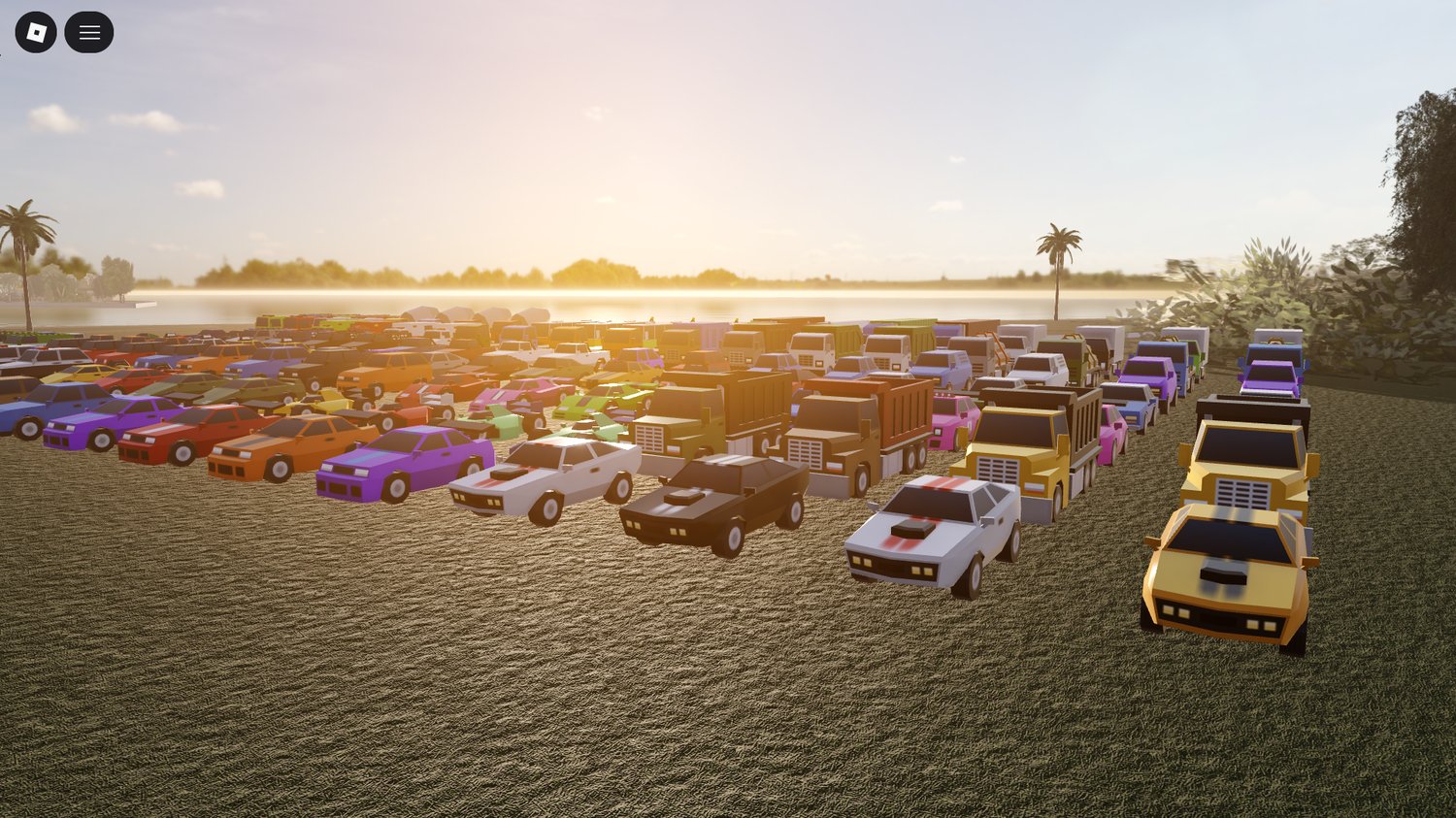 Minimalistic car models for Roblox world-building