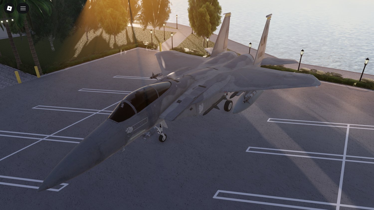 Roblox F-15 jet with functional aircraft design