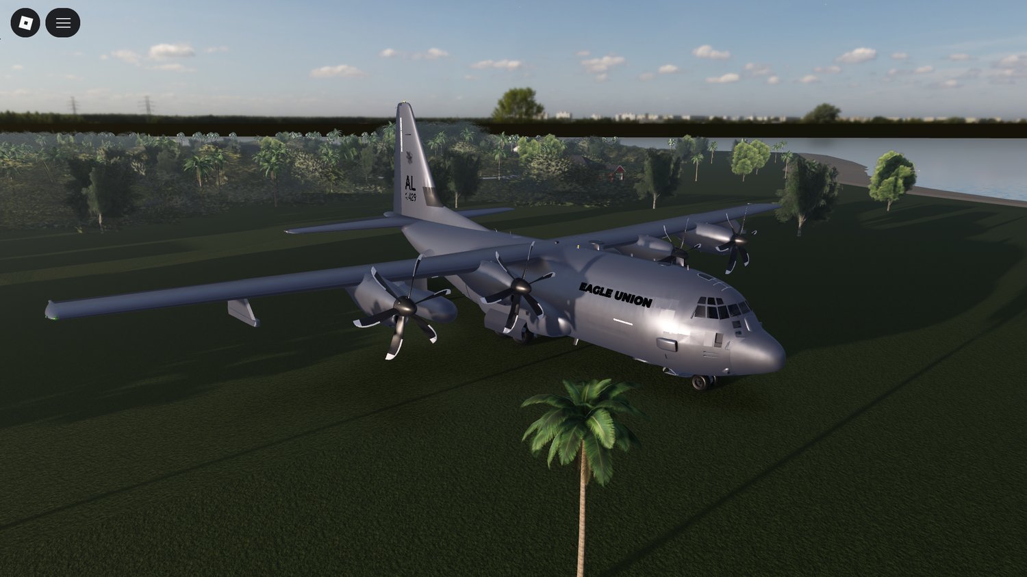 C-130J taking off from runway