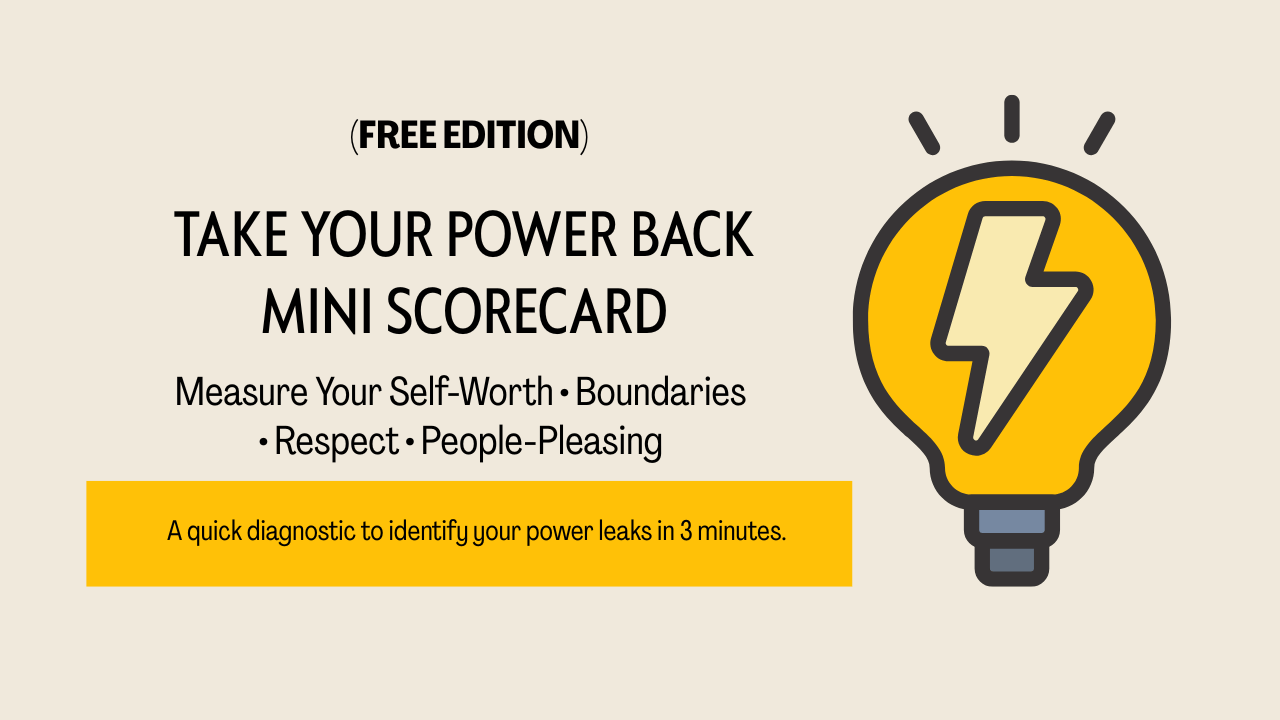 take your power back - mini scorecard