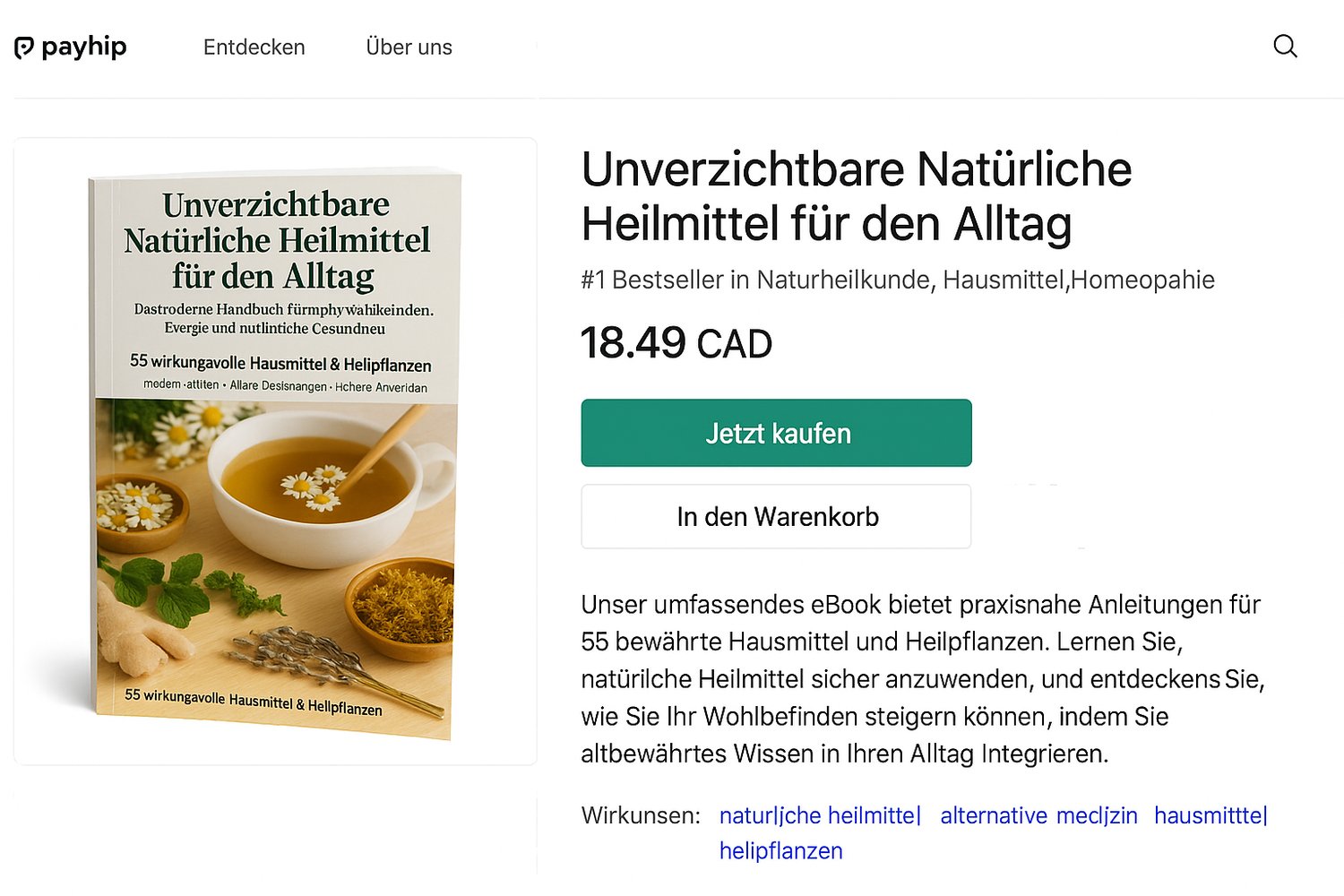 Unverzichtbare Natürliche Heilmittel für den Alltag – Das moderne Handbuch für mehr Wohlbefinden, Energie und natürliche Gesundheit  Suchst du natürliche Lösungen, die wirklich funktionieren – ohne Chemie, ohne Komplexität und sofort im Alltag anwendbar?