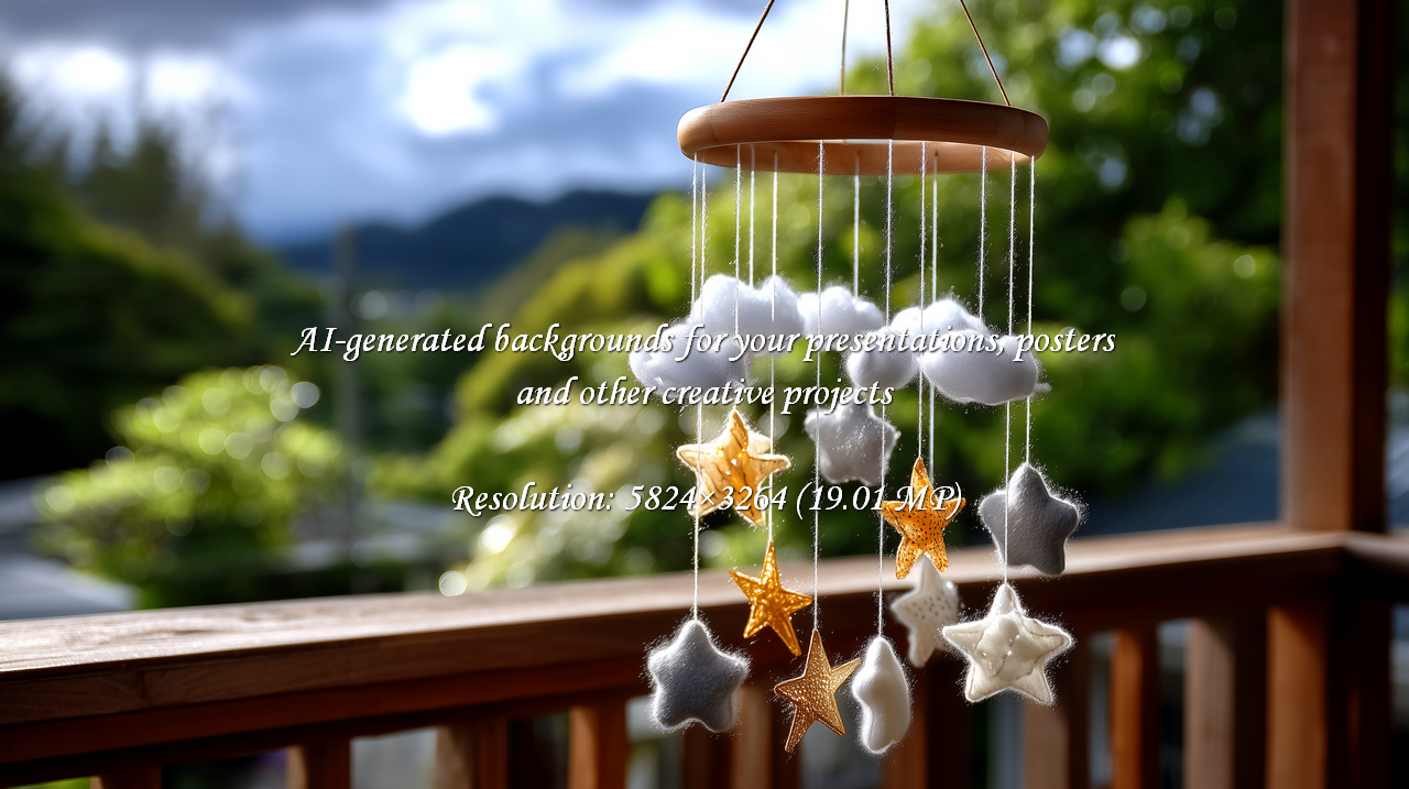 A calming, whimsical baby mobile with felt clouds and stars creates a dreamy nursery space. Perfect for adding a touch of handmade charm and peaceful vibes to any baby's room.