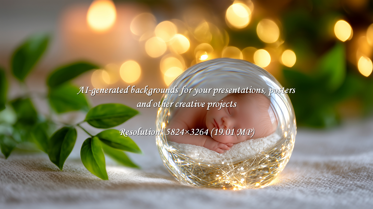 Capture the serenity of new life with this sleeping newborn nestled in a luminous glass orb. Perfect for baby announcements, heartfelt gifts, and creating a warm, inviting nursery atmosphere.