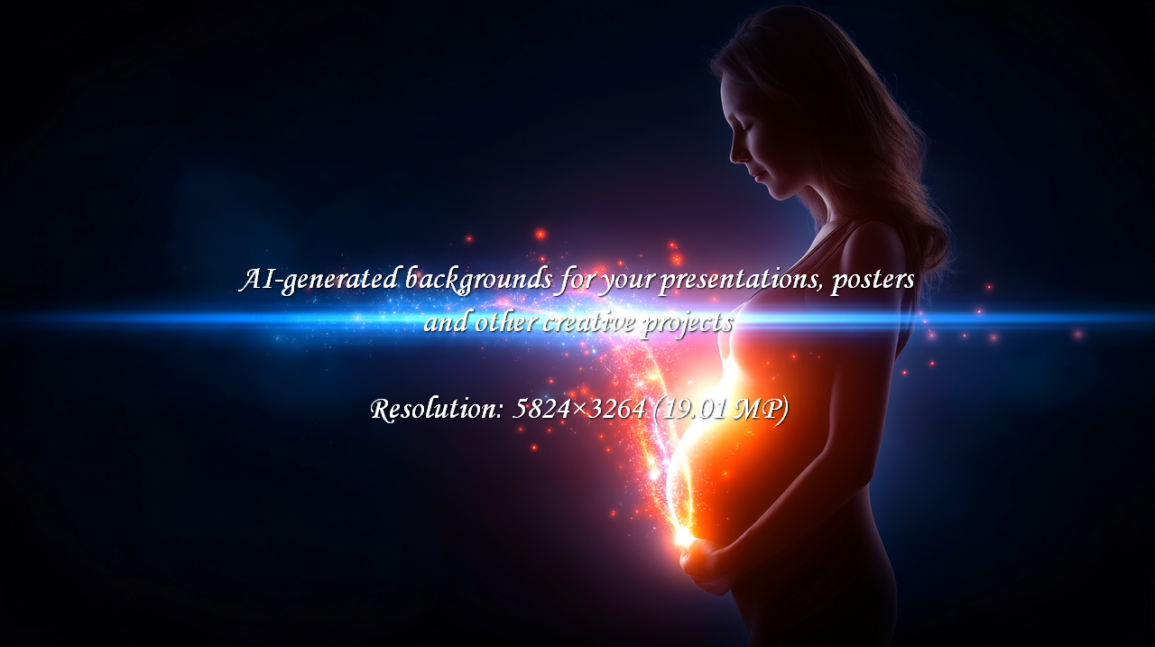 Beautiful silhouette of a pregnant woman aglow with light, symbolizing the miracle of life and new beginnings. Evokes wonder and serenity, ideal for themes of family, maternity, and spiritual concepts.