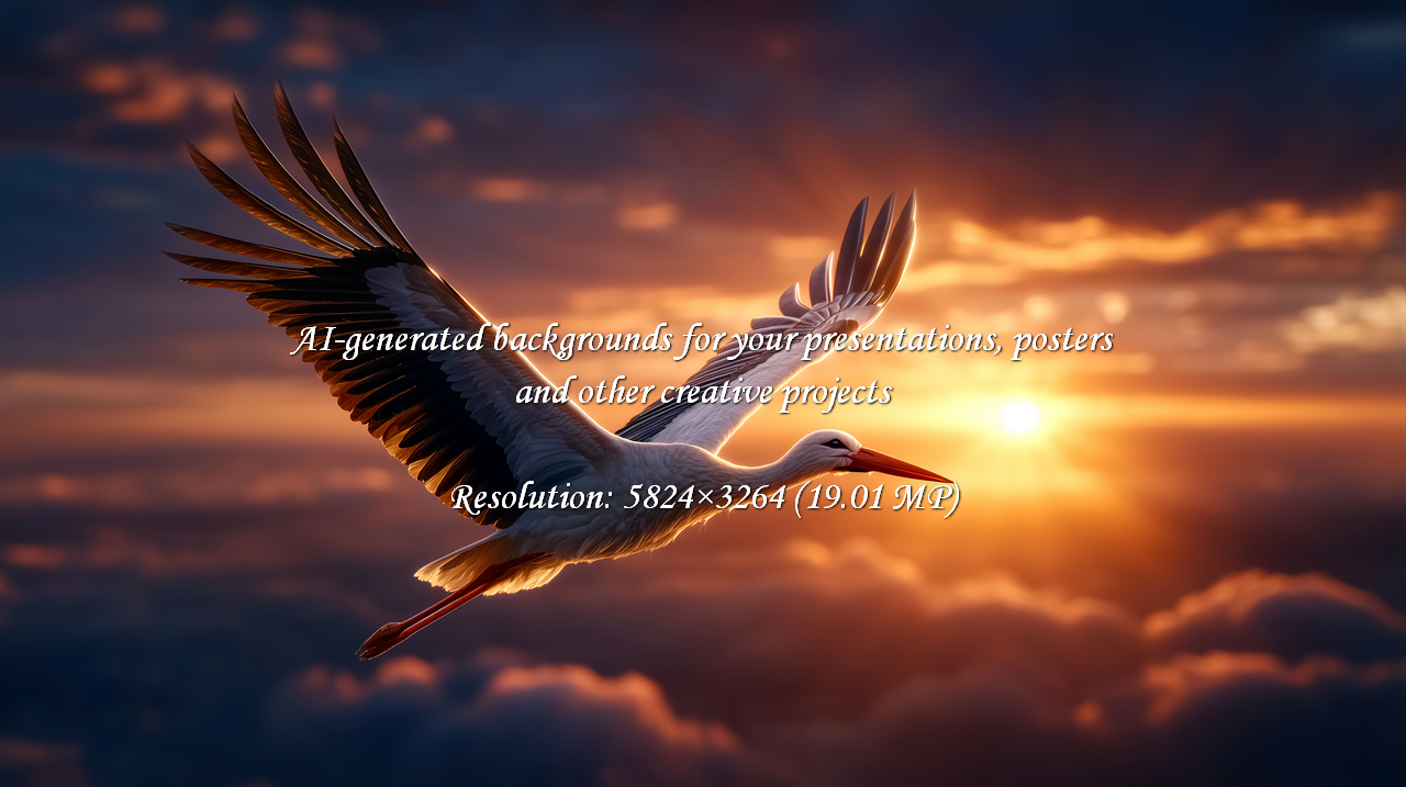 A majestic stork takes flight against a breathtaking sunset, its wings outstretched in a display of freedom. Evokes feelings of hope, new beginnings, and the beauty of nature's artistry. Perfect for travel or inspirational content.