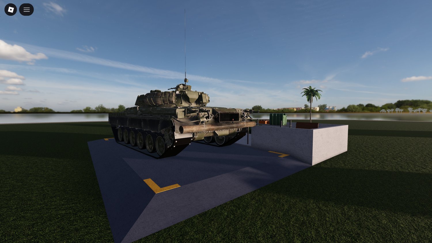 Fully working tank on Roblox terrain