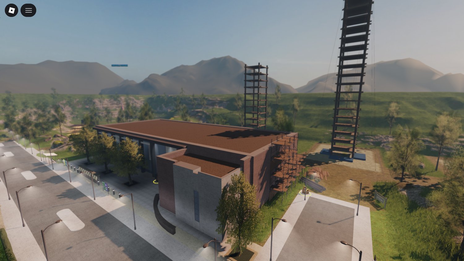 Shooting range area in Roblox