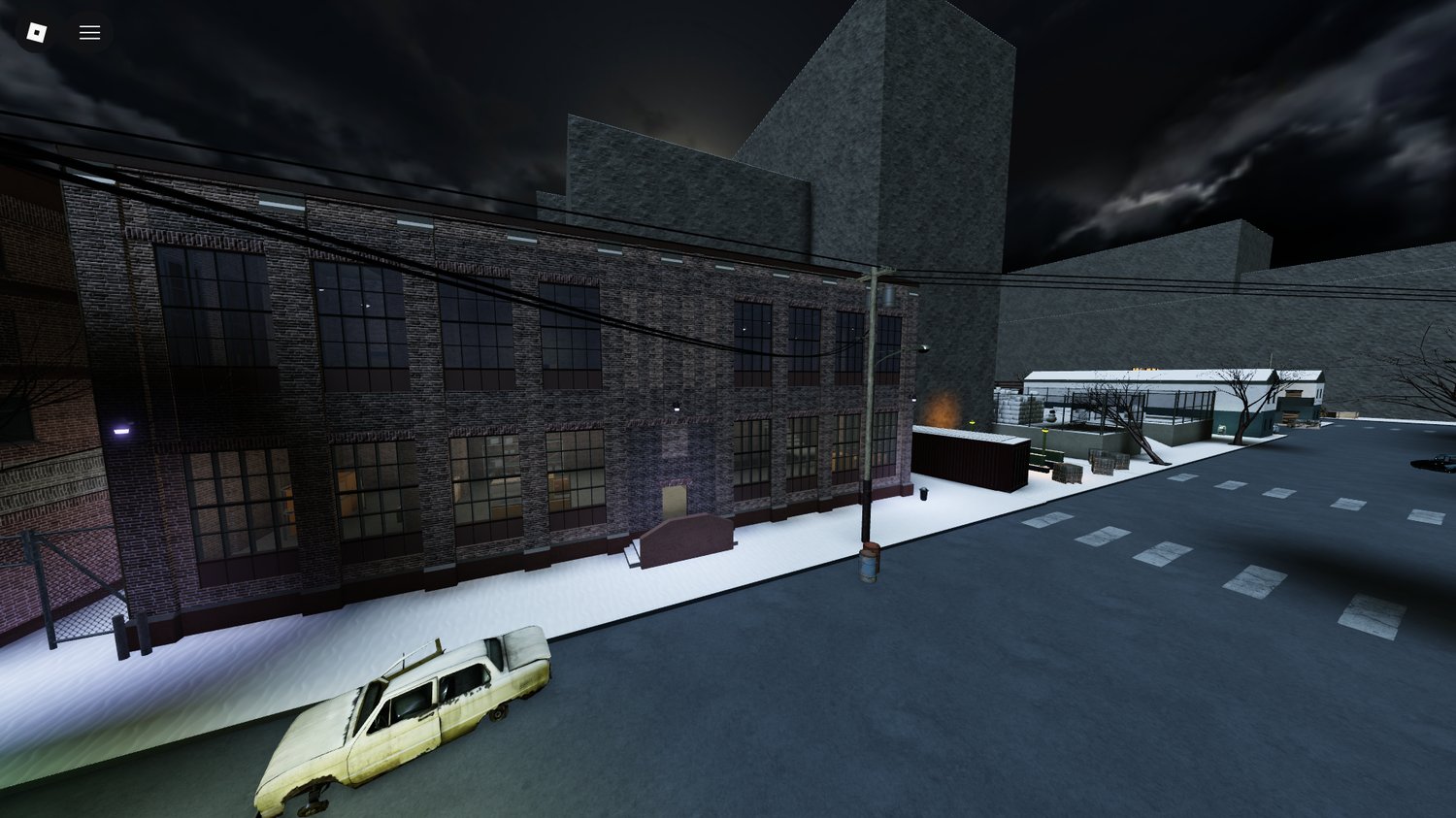 Winter streets inspired environment