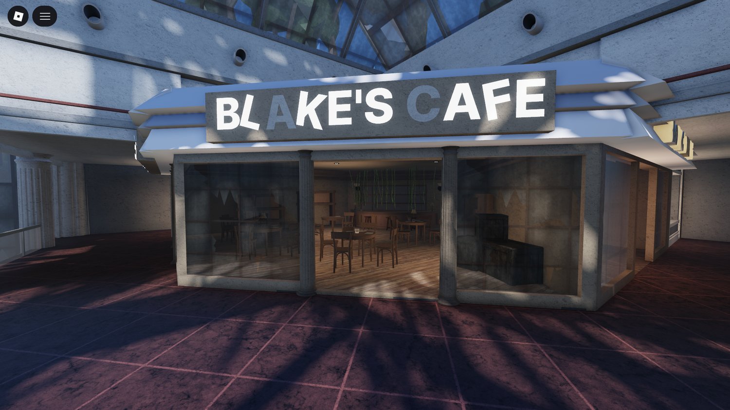 Multi-level mall with broken details